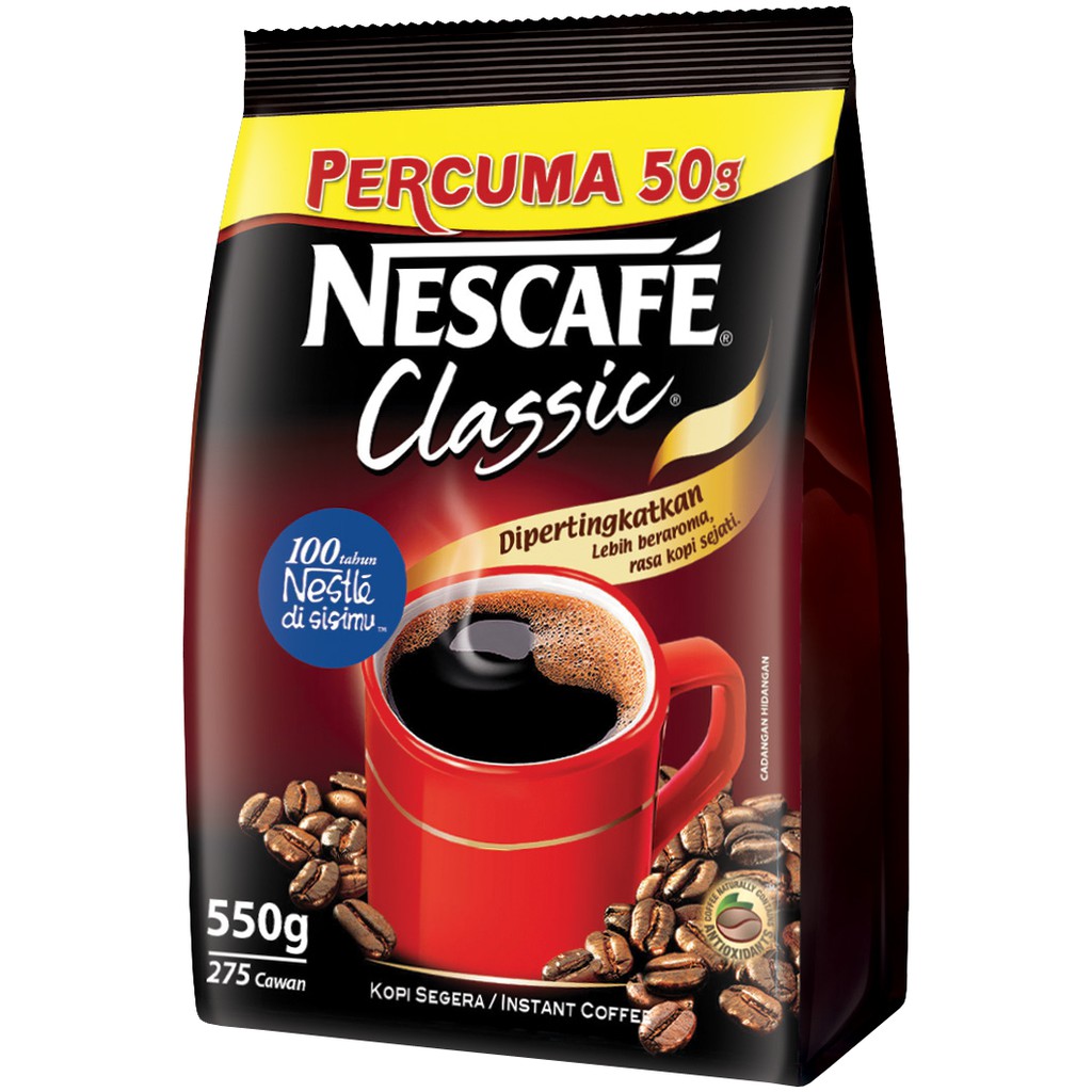 (Restaurant Loose) Nescafe Classic Instant Coffee Soft Pack 550g (1 x 550g)